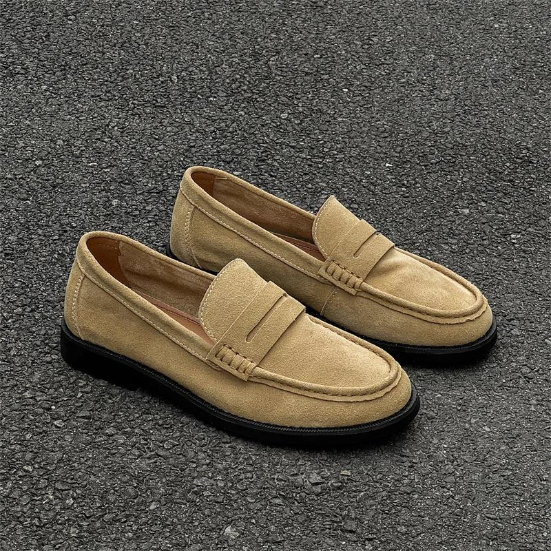 路易圣戈希豆豆鞋男款夏季英伦商务休闲小皮鞋懒人透气