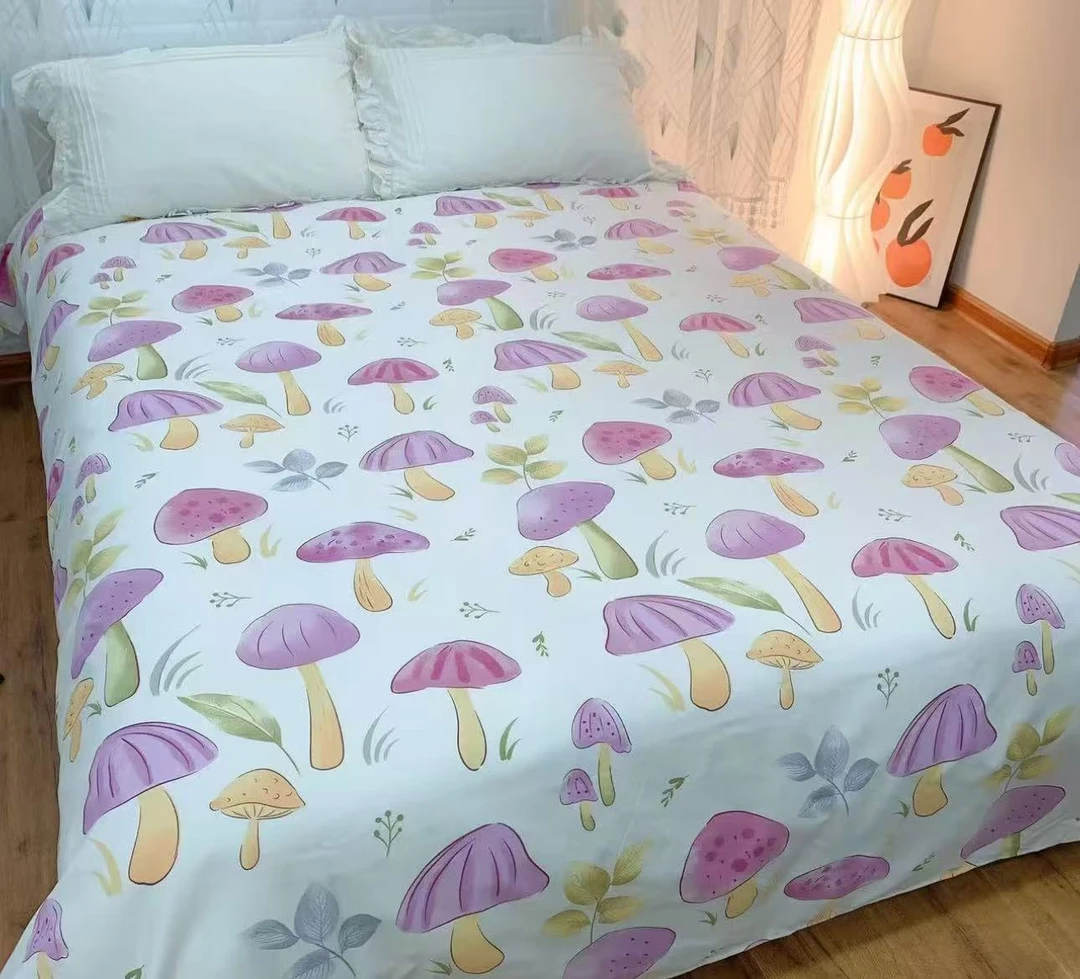 蘑菇-老粗布床单-200*245cm（±5cm）