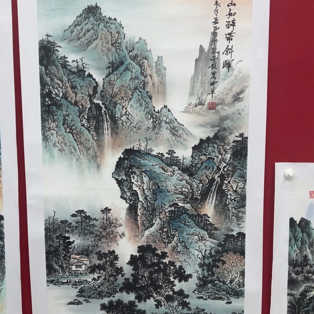 国画绘画作品多次