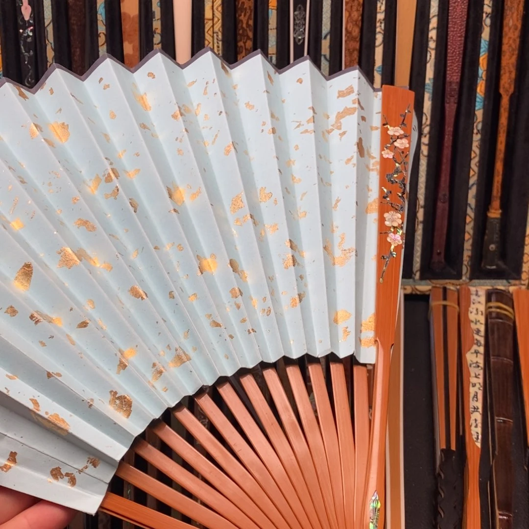 扇子紫****i双合梅花螺钿折扇