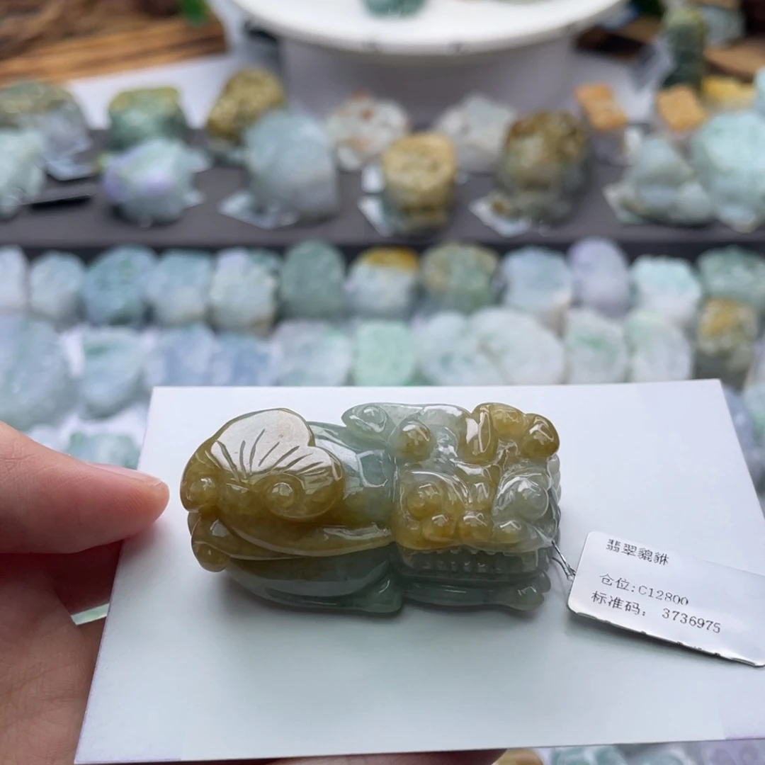 翡翠颈饰未镶嵌貔貅