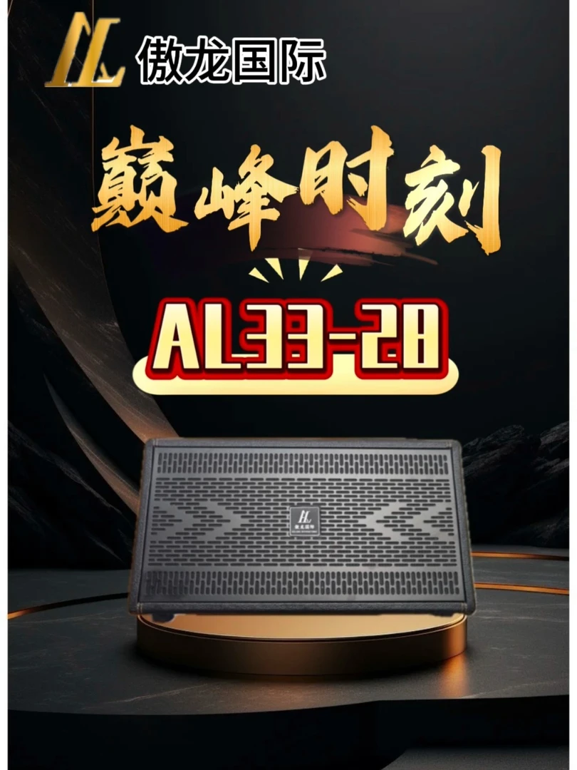 傲龙国际AL33-28双八寸大功率专业直播乐器 K歌双麦克风套装音响