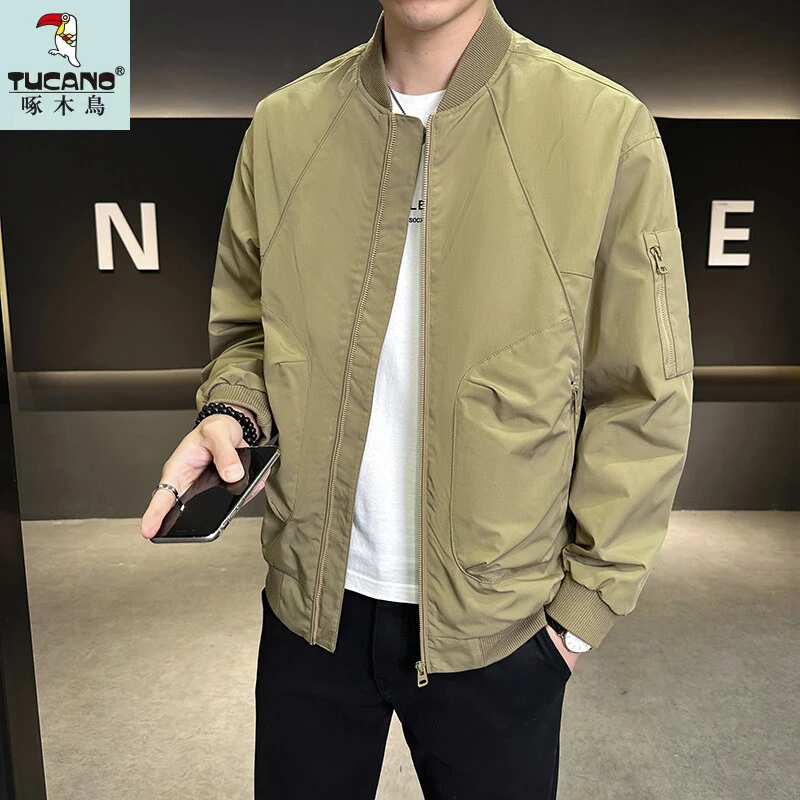 TUCANO/啄木鳥春季新款棒球领夹克男士休闲帅气简约百搭长袖外套