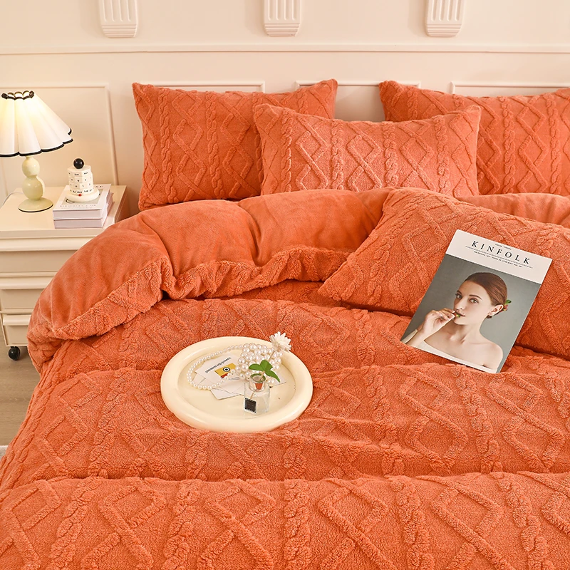2025新款加厚保暖塔芙蓉被套四件套冬季柔软家用舒适