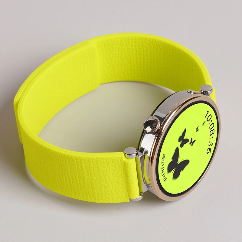 适用华为gt5手表带watch5荔枝纹磁吸硅胶腕带5pro运动GT4男女透气