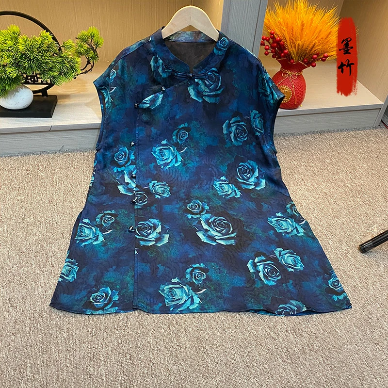 【69613】新中式中国风上衣马甲奥黛高定气质时尚女士无袖上衣