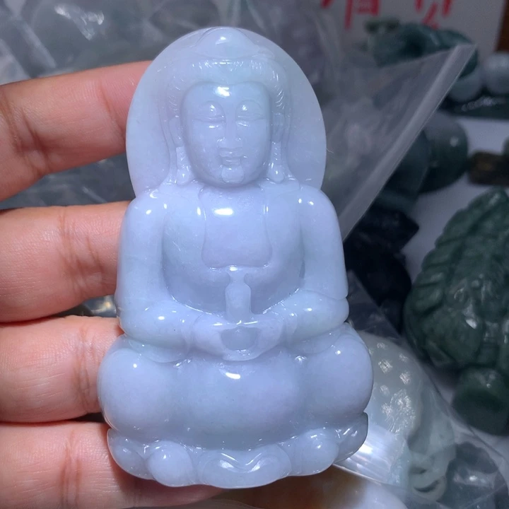 翡翠未镶嵌颈饰保真天然A货翡翠