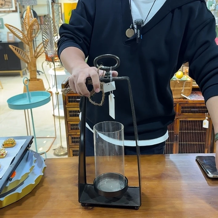 有机玻璃铁艺烛台