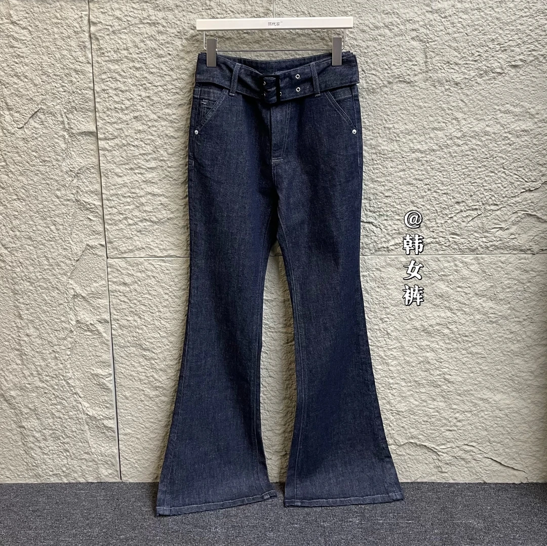 鑫燃KIKI 时尚复古高级感显瘦喇叭牛仔裤 80055 80056 HD
