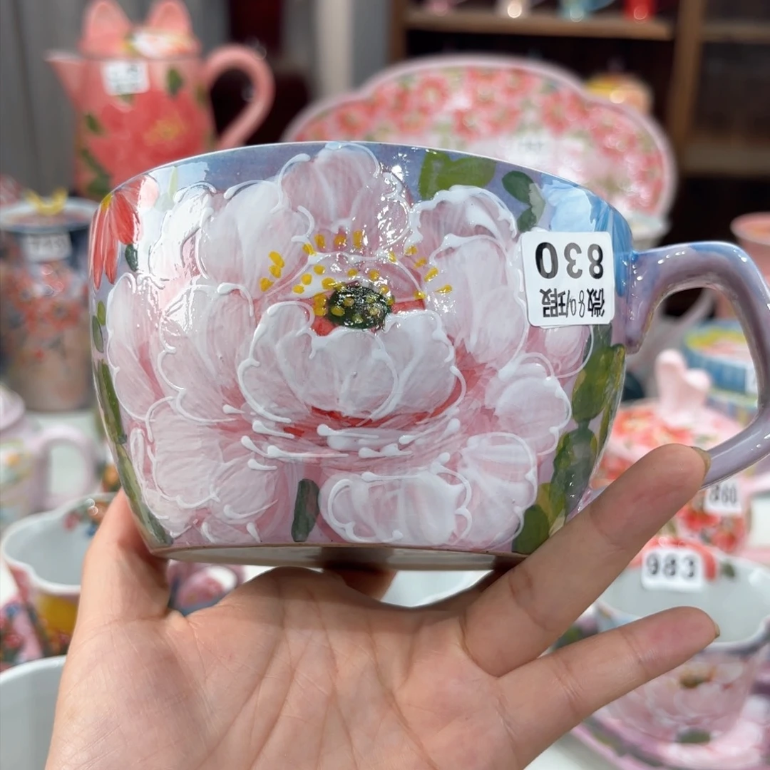 景德镇手绘高温釉下彩陶瓷茶具