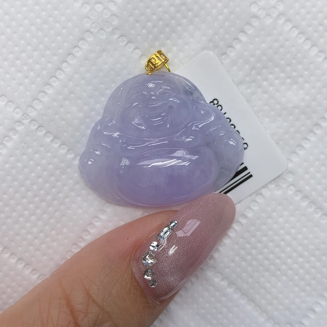 颈饰18K金镶嵌翡翠