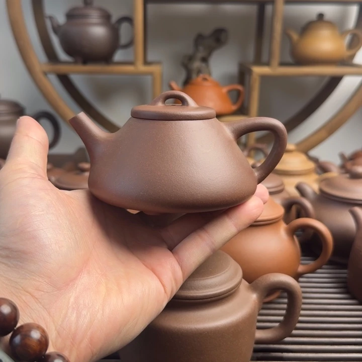 茶壶紫砂子冶石瓢200cc台西嫩底槽清