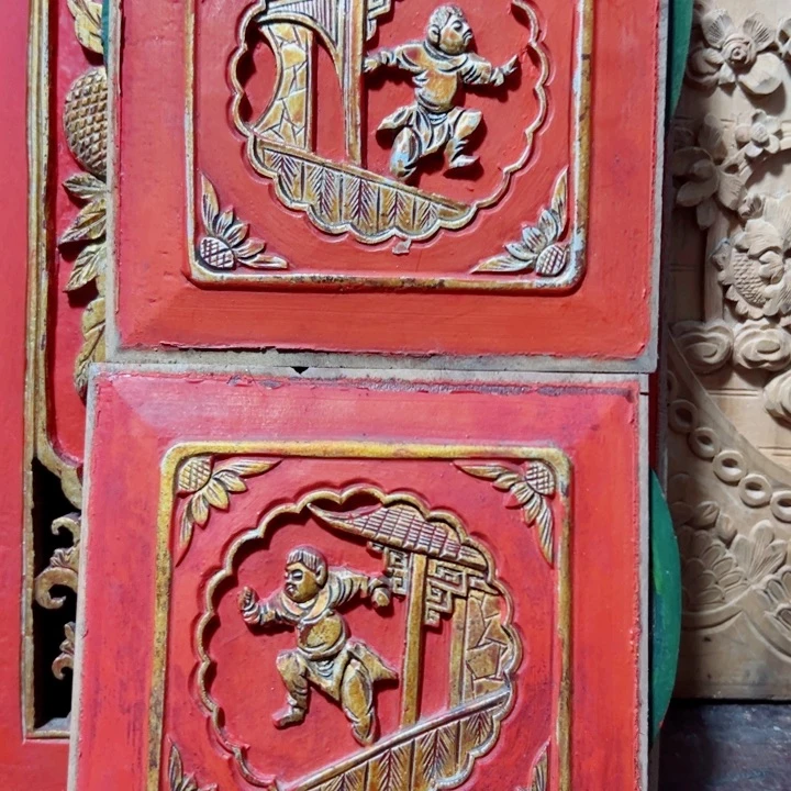 合***牙木木雕工艺品摆件