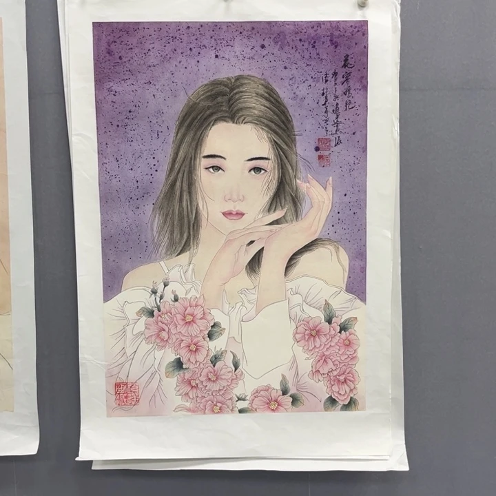 国画宣纸纯手绘字画