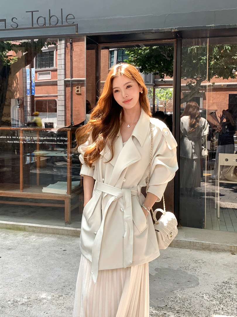 【周末】巨好看的风衣女2025新款中长款今年流行爆款收腰小个子外套