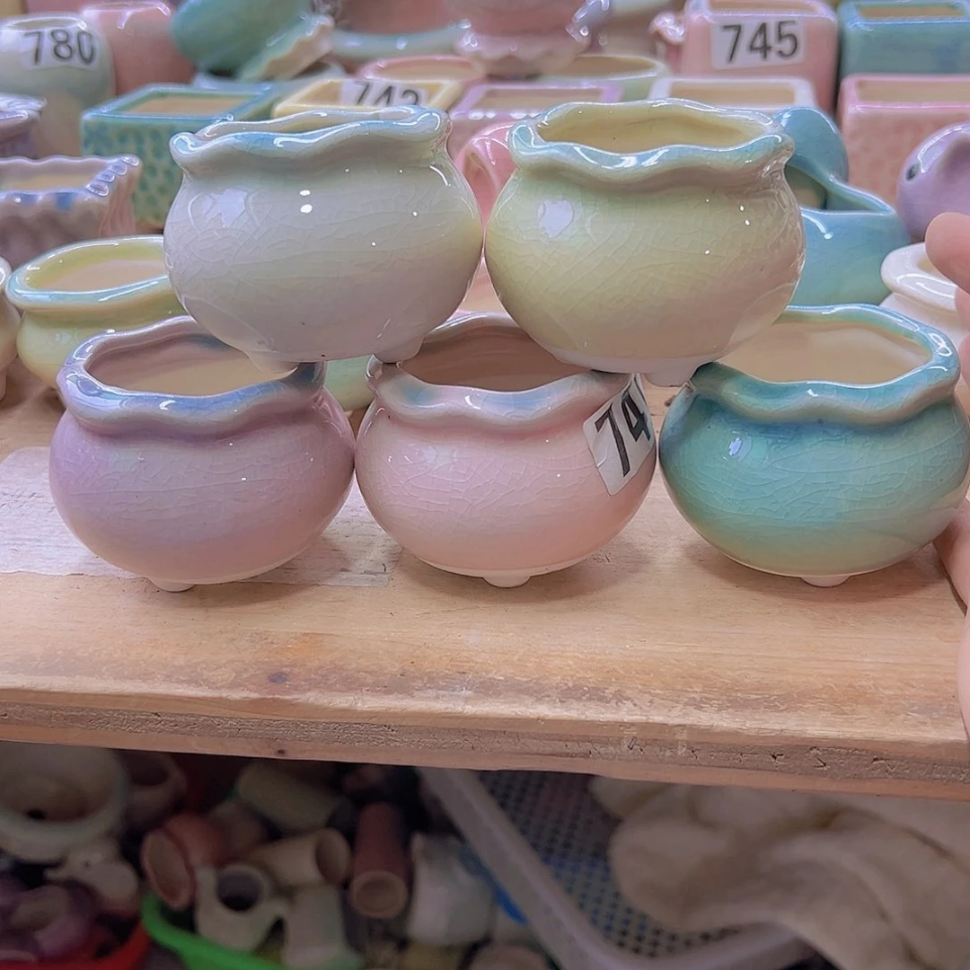 陶瓷花盆当场满12包邮