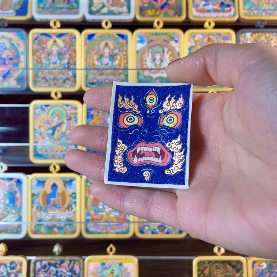 吊坠热贡纯手绘背卡