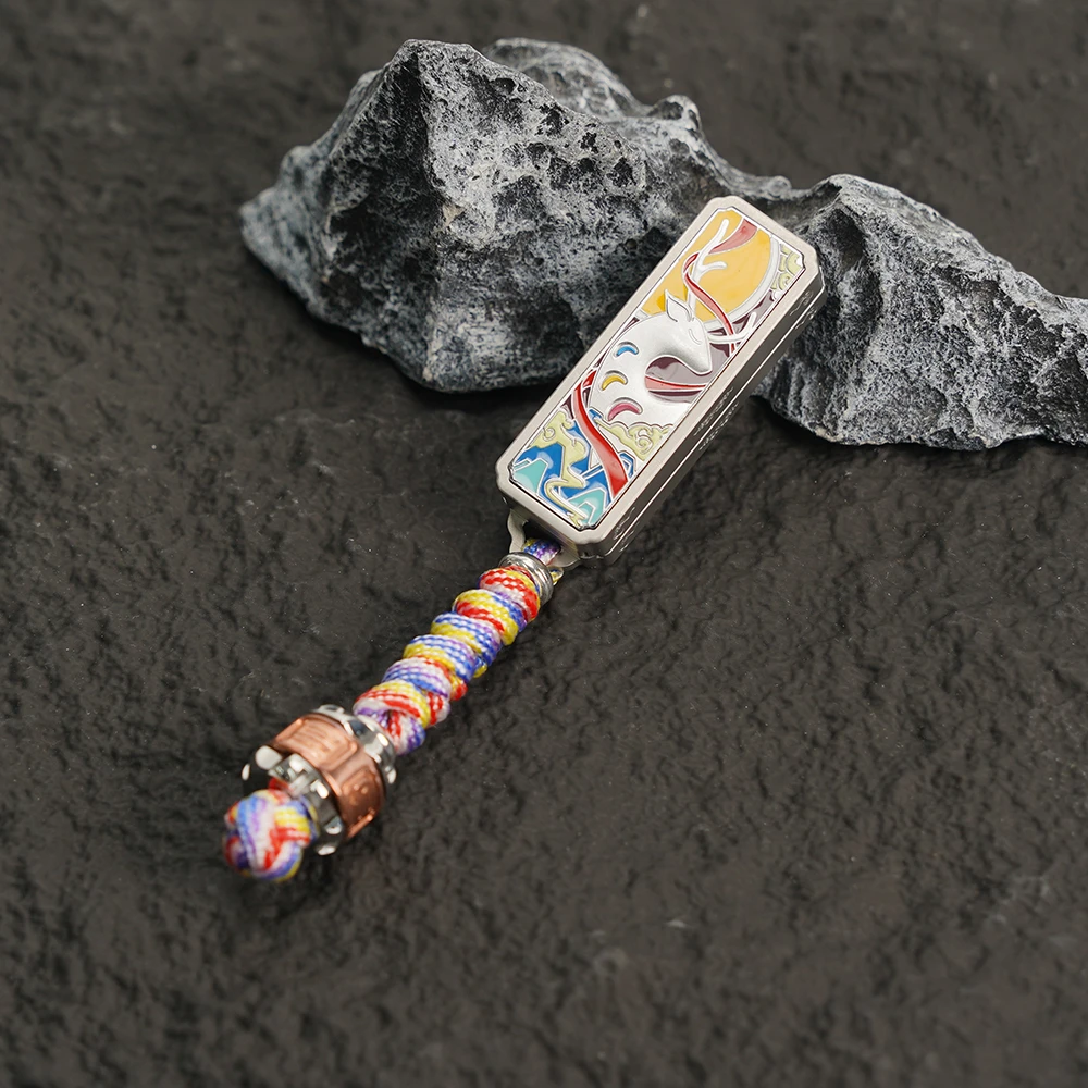 微瑕疵【九色鹿音叉】推牌EDC双层磁力不锈钢陀螺啪啪币解压玩具