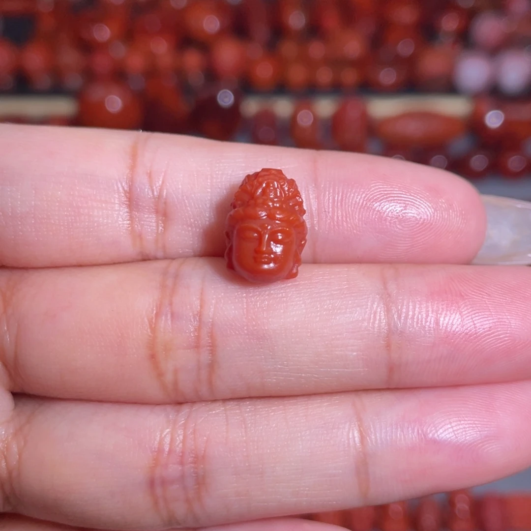 南红玛瑙未镶嵌观音头