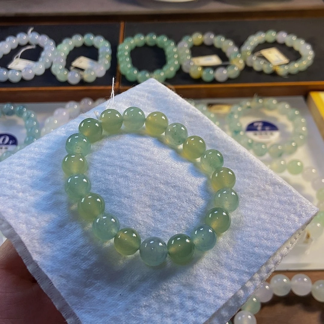 定制翡翠未镶嵌翡翠手串卡9.7