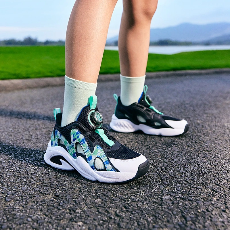 安踏儿童2025夏季框子鞋新款时尚沙滩鞋防滑旋转扣透气运动凉鞋