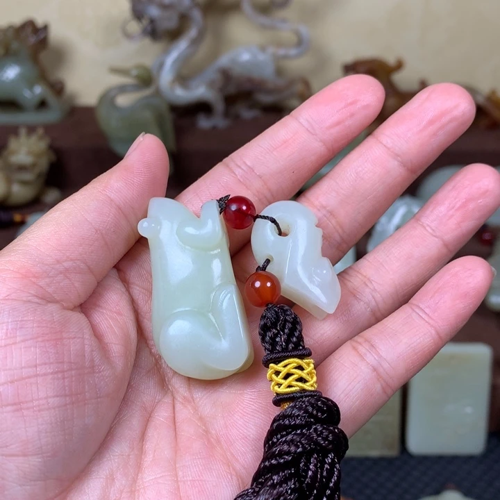 和田玉未镶嵌把件用****8