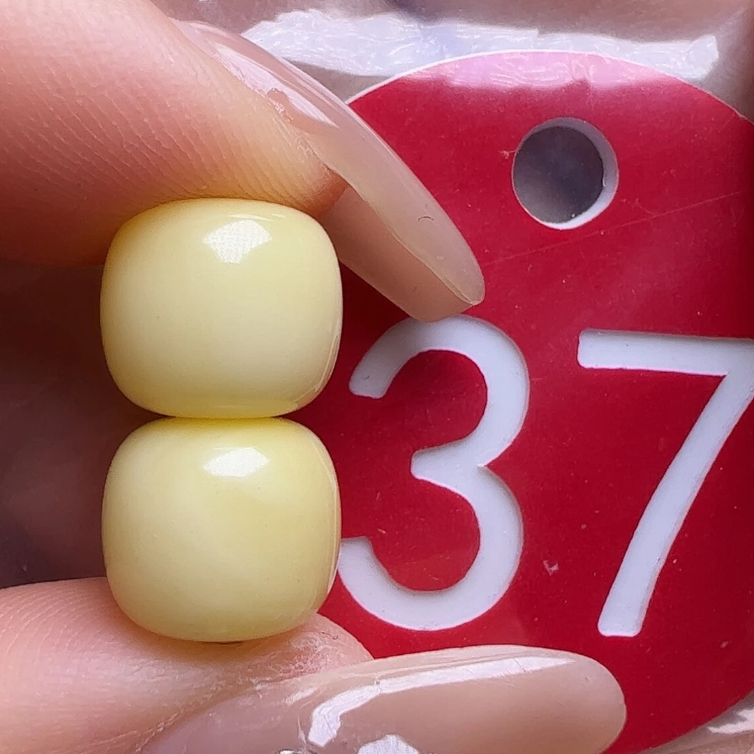 蜜蜡未镶嵌珠宝奇石9.5mm白蜡老型