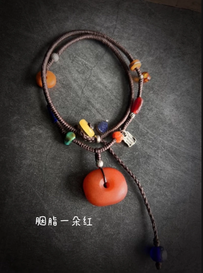 铜合金树脂项链 老料纯手工原创制作项链