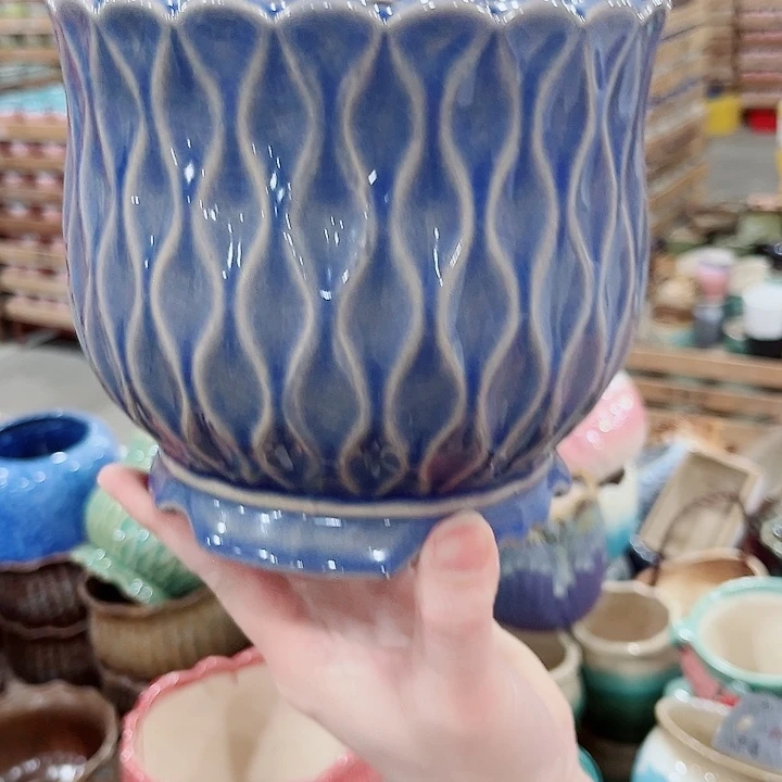 有孔.凑单10元陶瓷花盆发货！