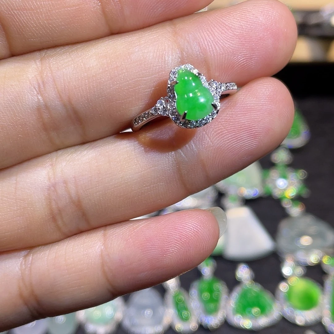 翡翠银S925镶嵌戒指