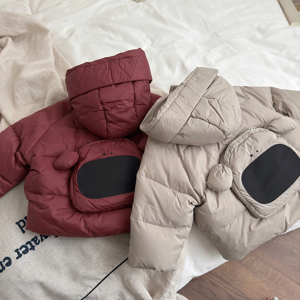 冬季新款韩版潮流中小童小熊羽绒服 YC-115胸口字母羽绒服