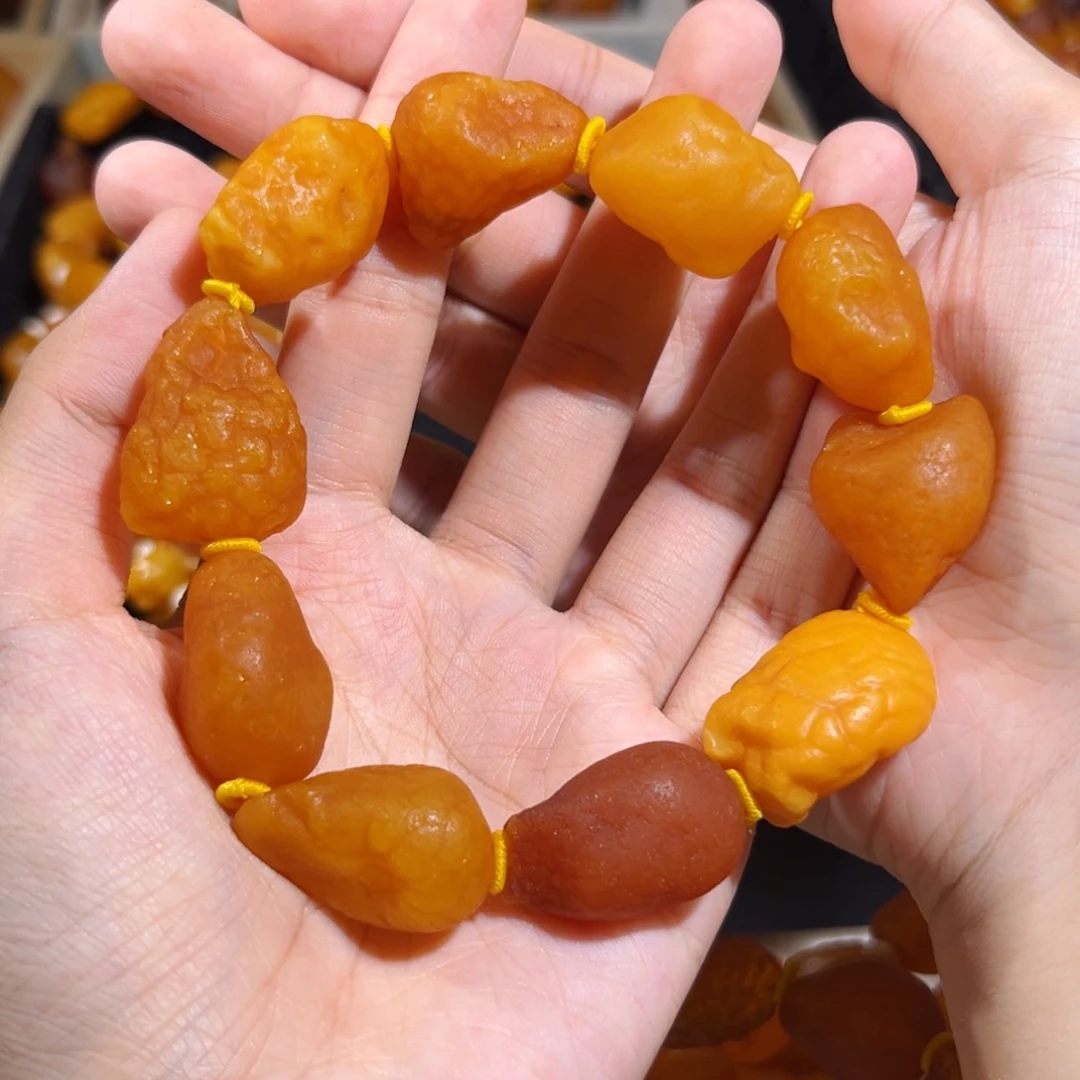 手链琥珀未镶嵌蜜蜡海漂手串