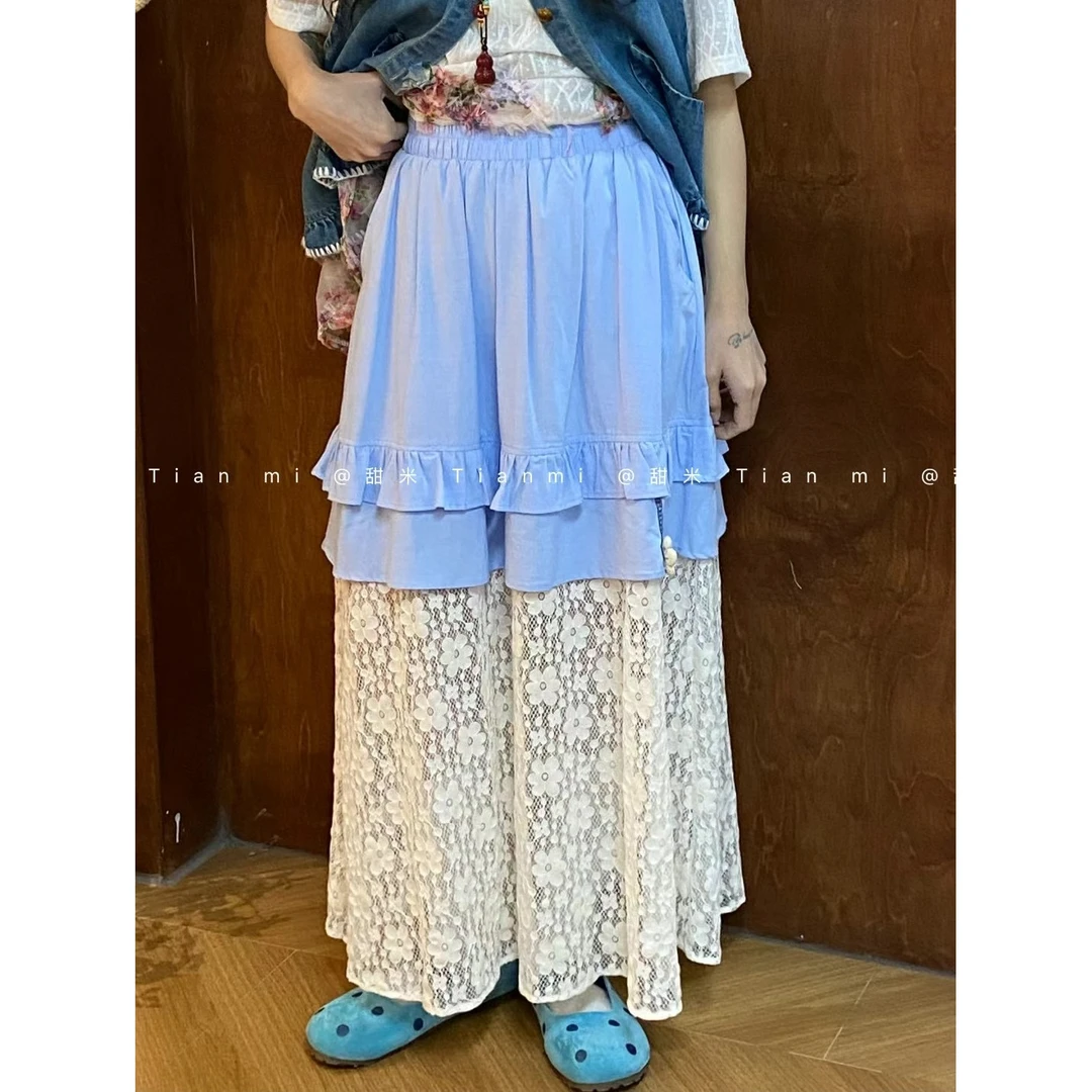 叨叨推荐款#TM#83182#拼接蕾丝半裙 FL