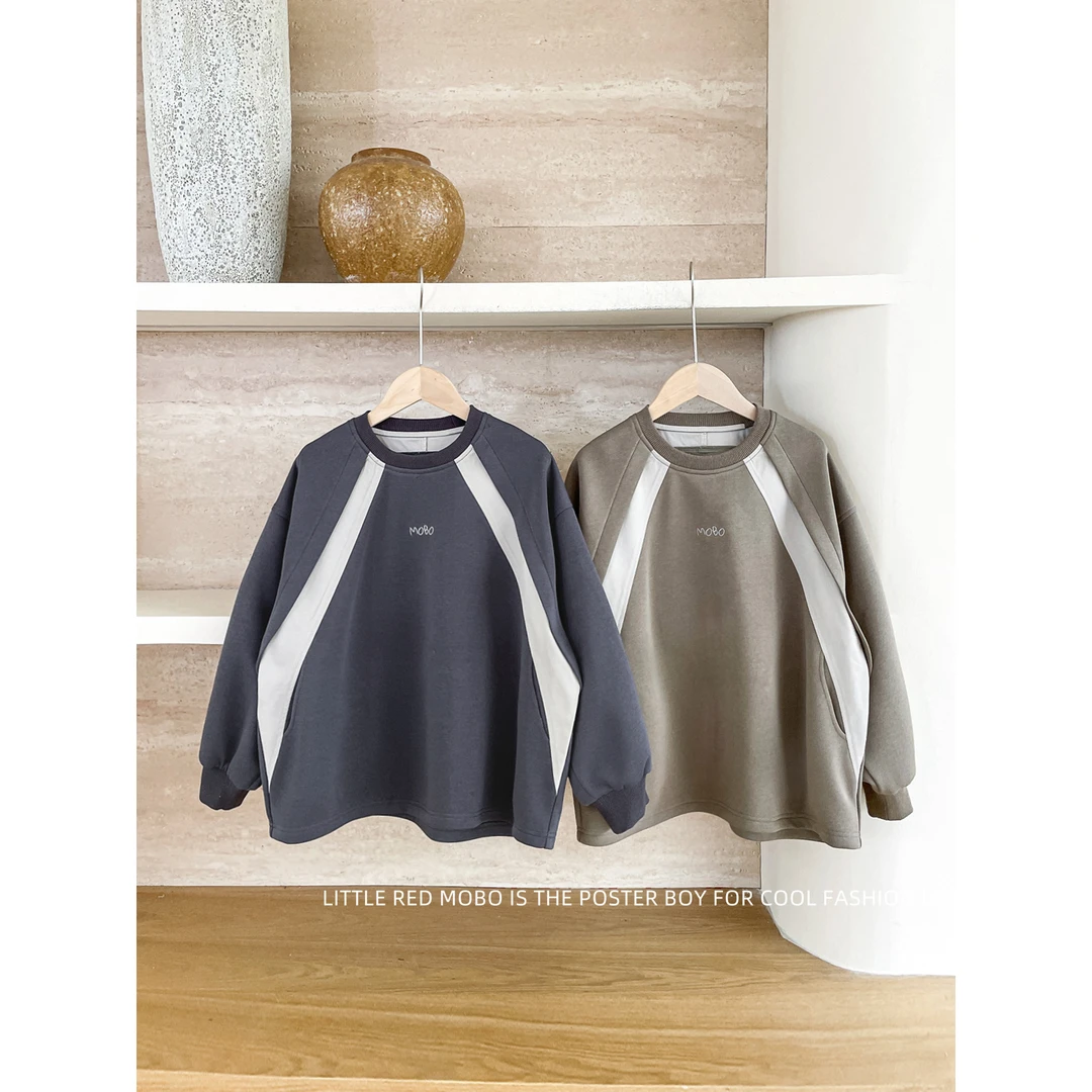 【现现】童装男童百搭套头卫衣2025春秋儿童长袖上衣MMY831220