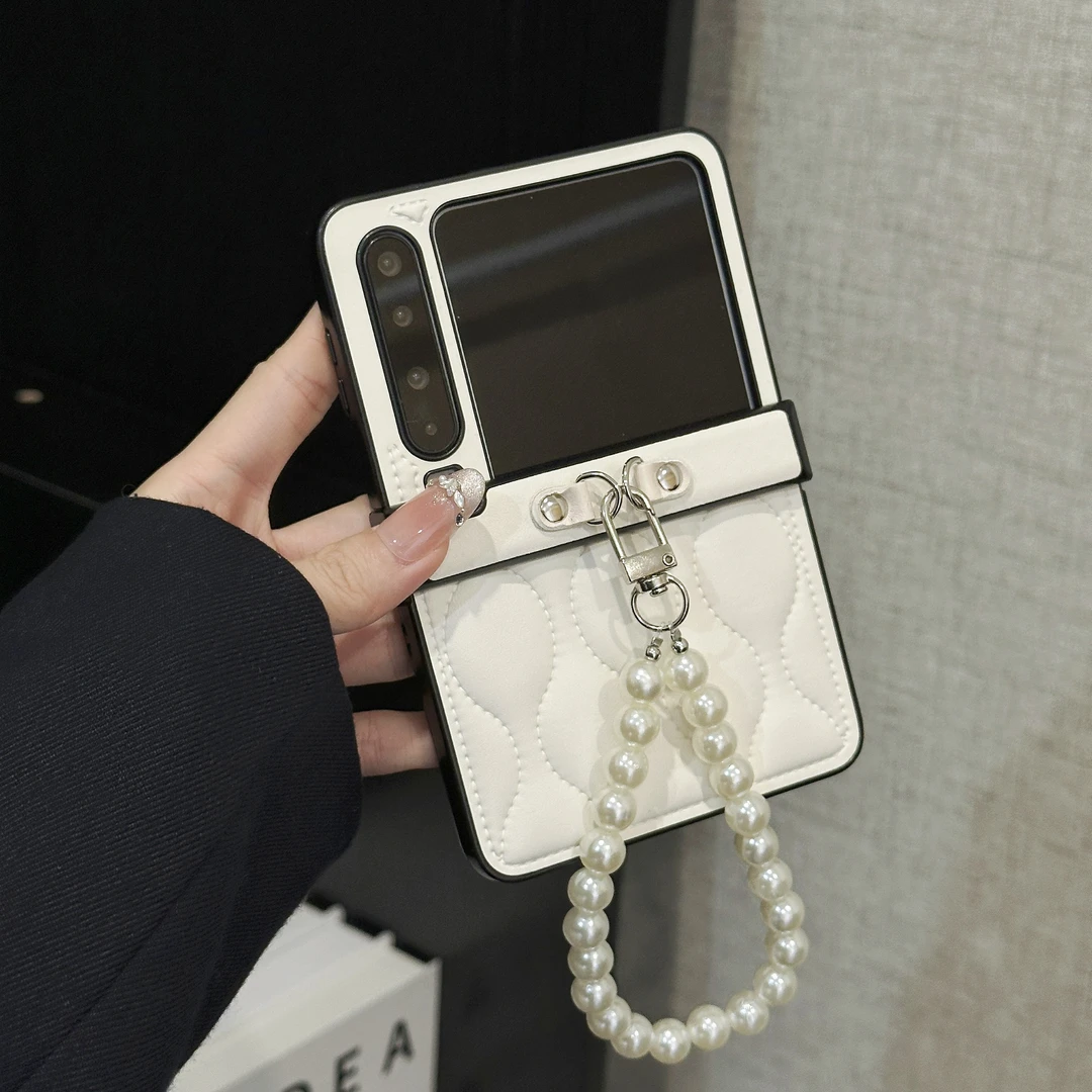 适用华为PuraX典藏版阔折叠手机壳日韩简约白水波皮纹全包保护套