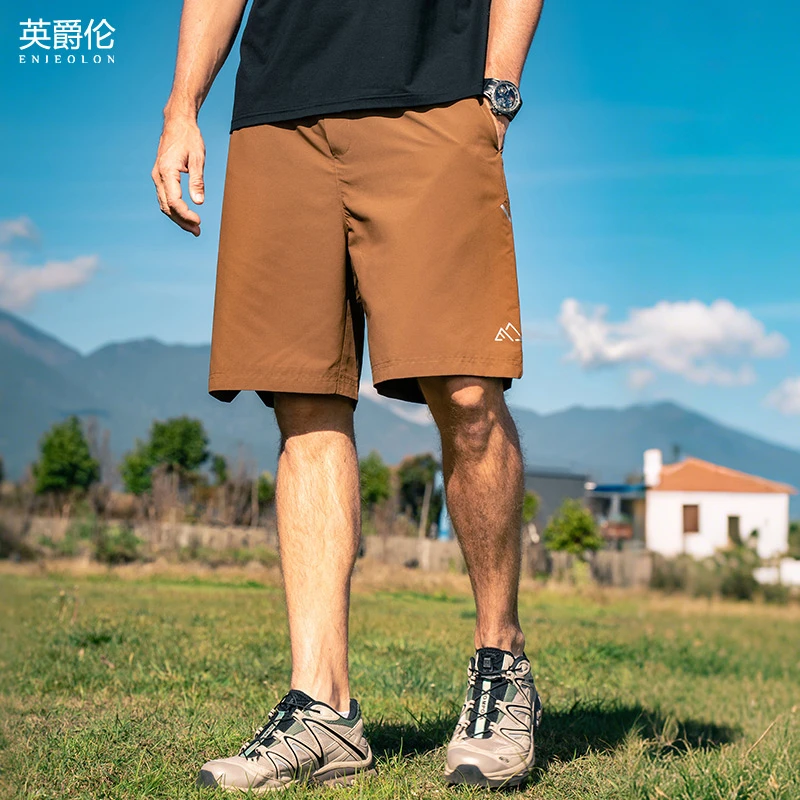 轻薄速干休闲短裤男士直筒宽松五分裤子夏季松紧腰沙滩中裤K2856