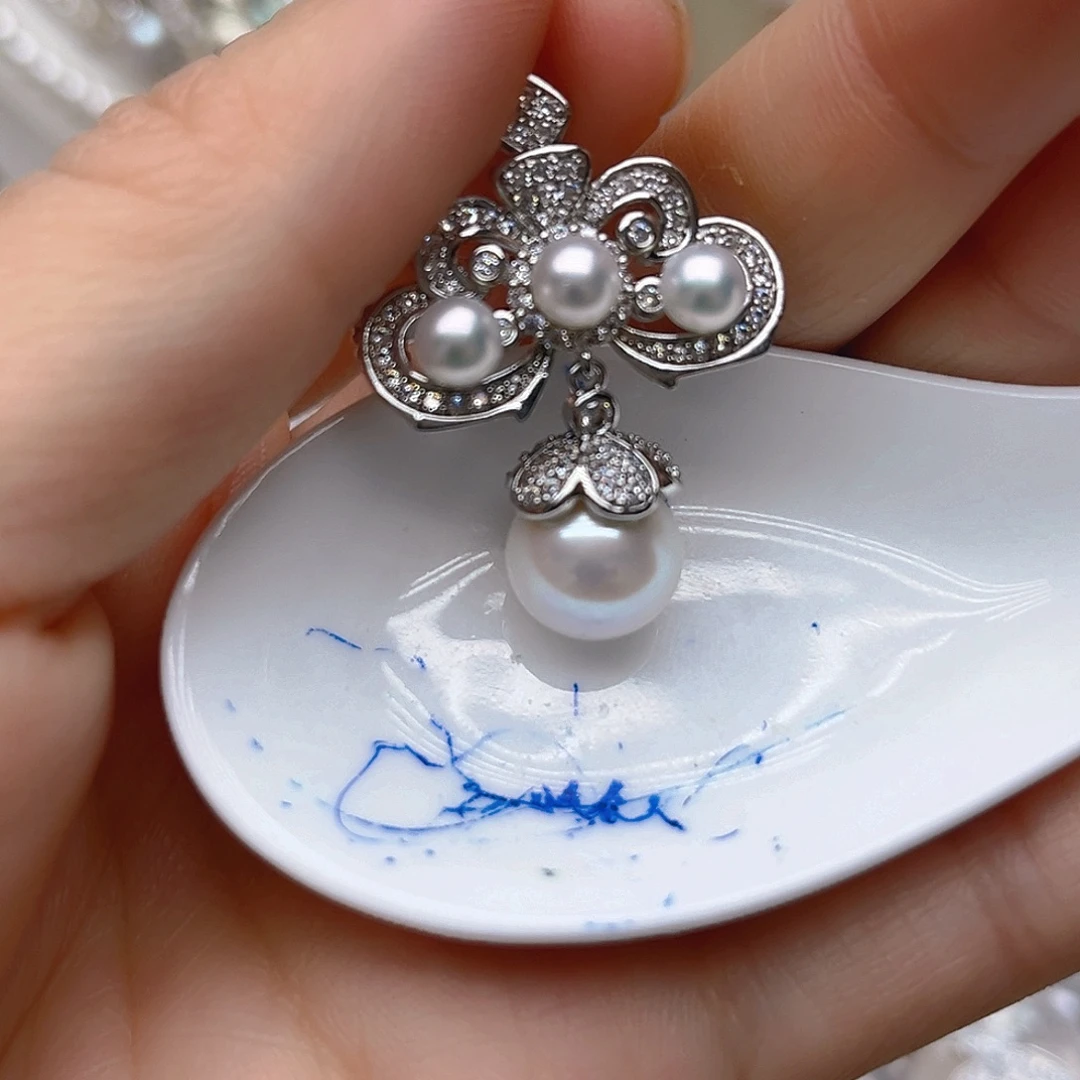 未镶嵌吊坠或者耳钉淡水珍珠