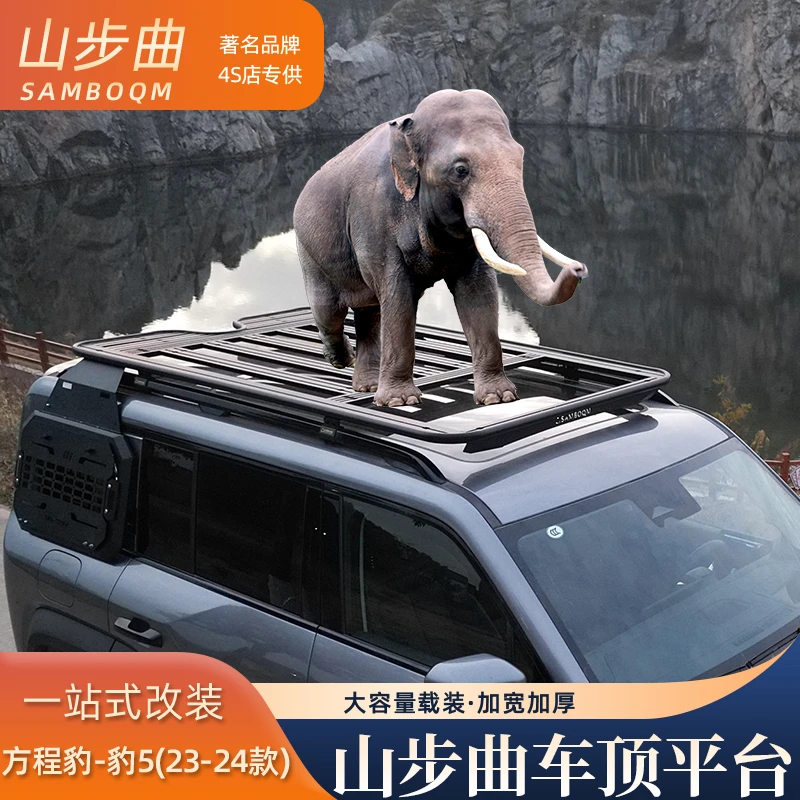 山步曲品牌适用于方程豹5牧马款专用汽车车顶拓展平台改装爬梯