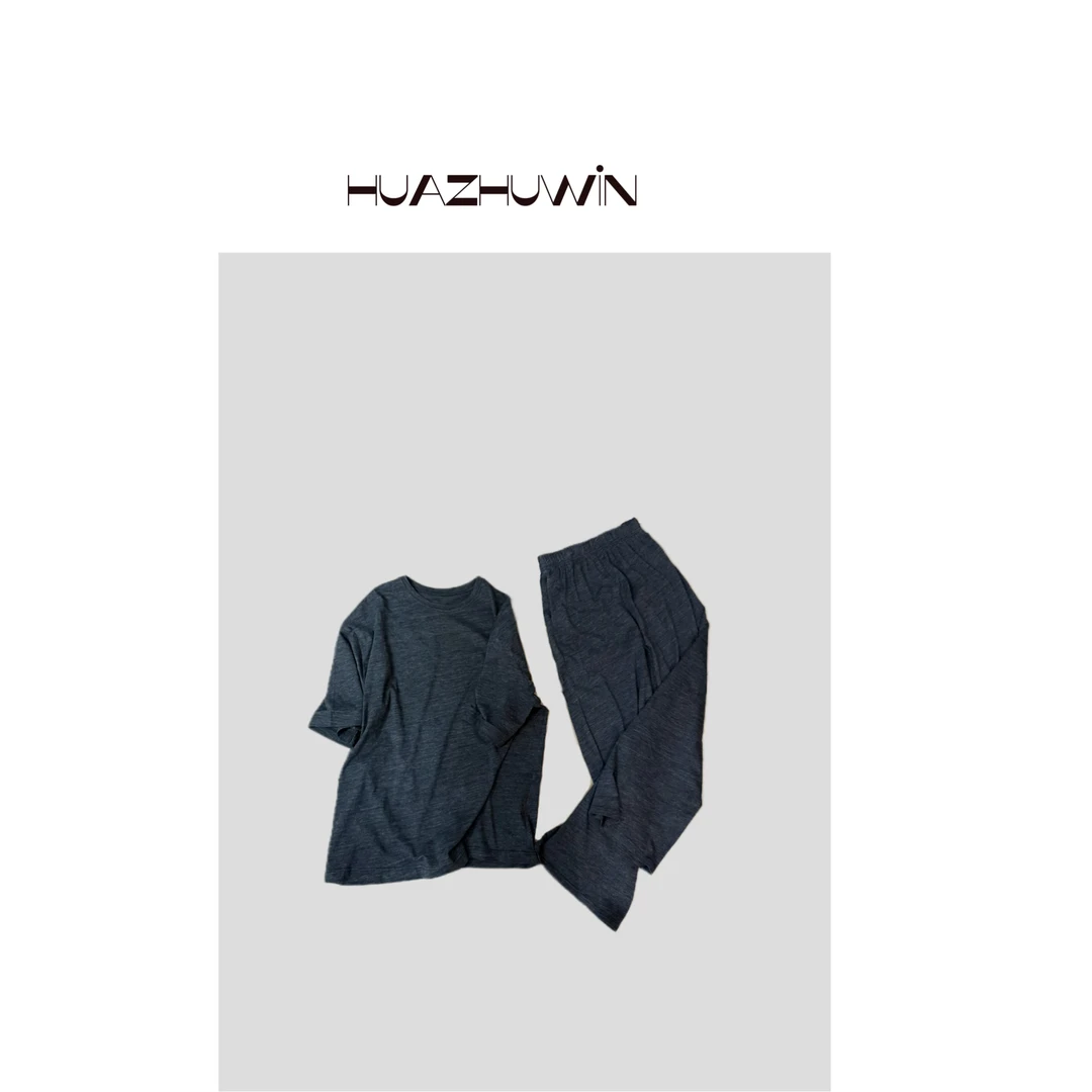 HZ-天丝棉灰色慵懒风休闲套装