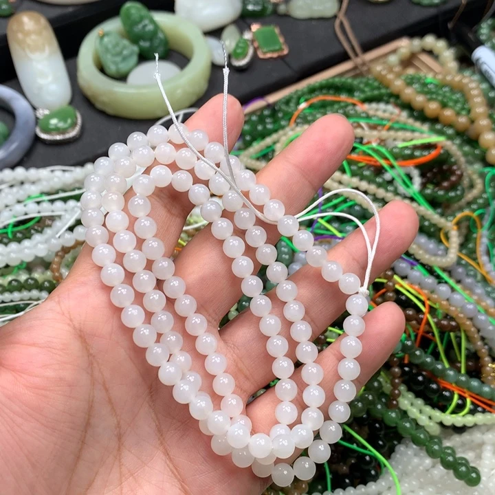 和田玉未镶嵌手链108