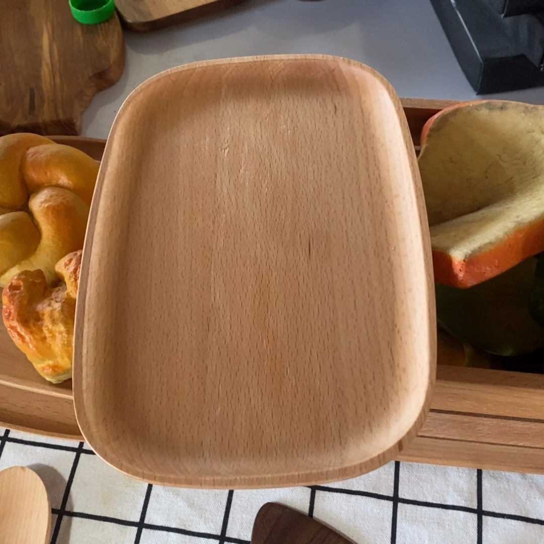 木蜗***爬榉木日本长方形托盘