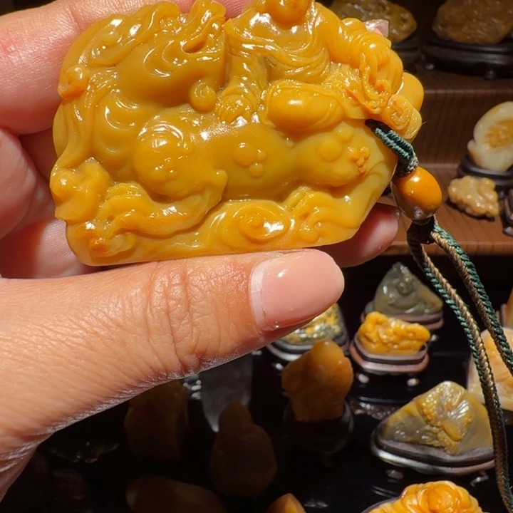 爱***宝印石寿山石田黄摆件