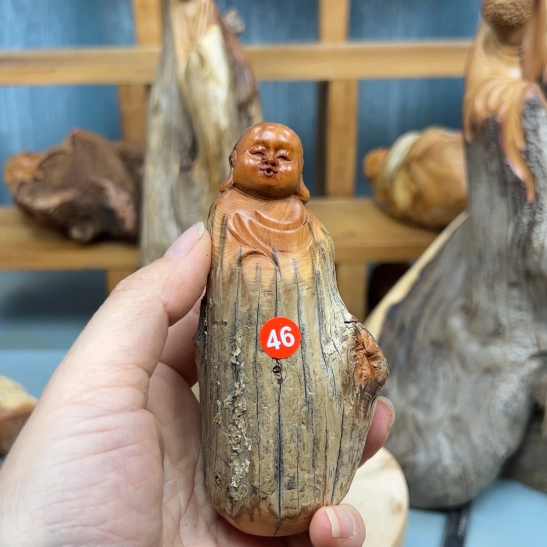 周***木崖柏木摆件手把件