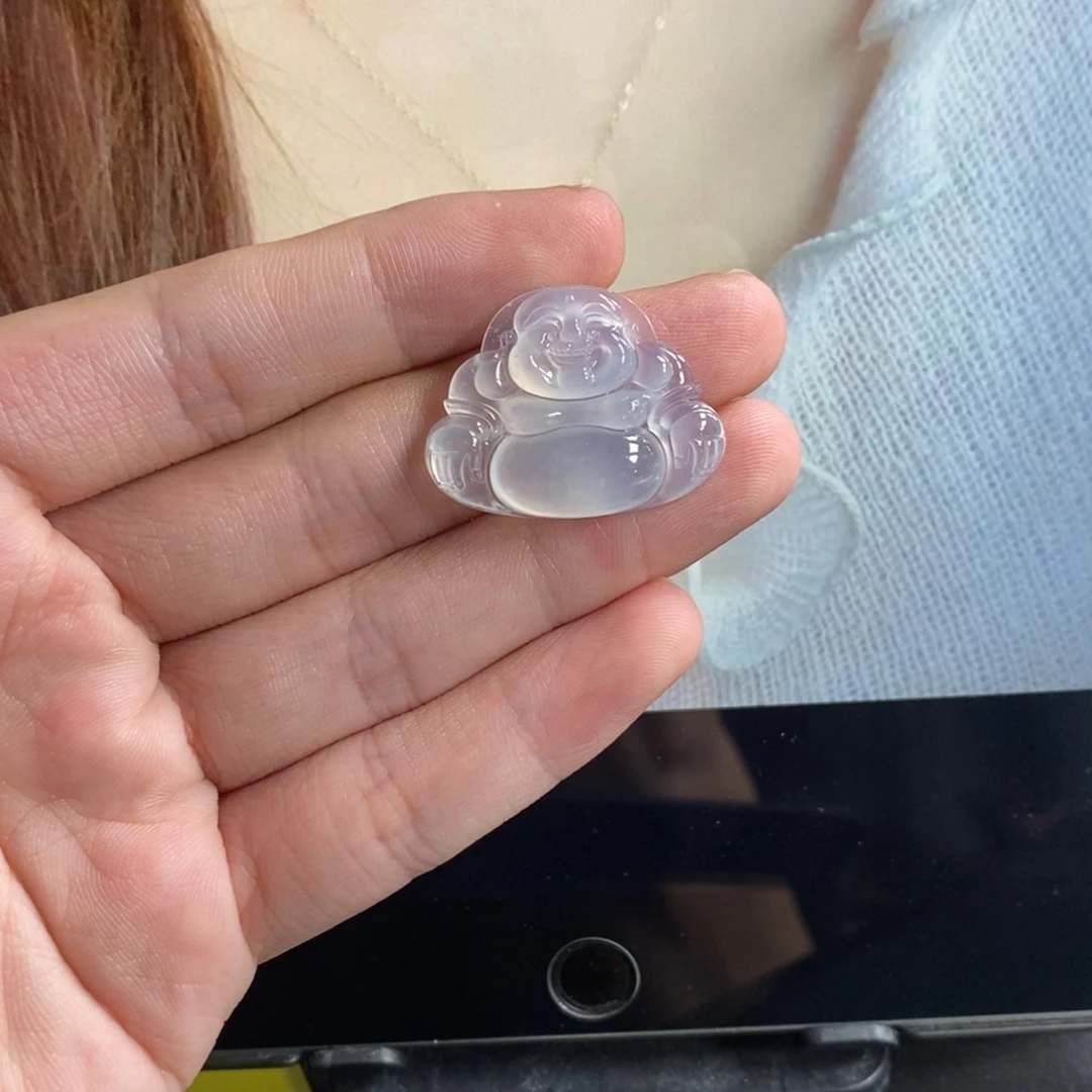 颈饰未镶嵌翡翠高冰佛公