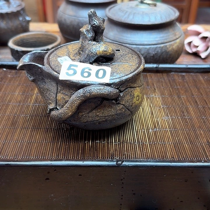 纯手工制作粗陶茶具胖**?