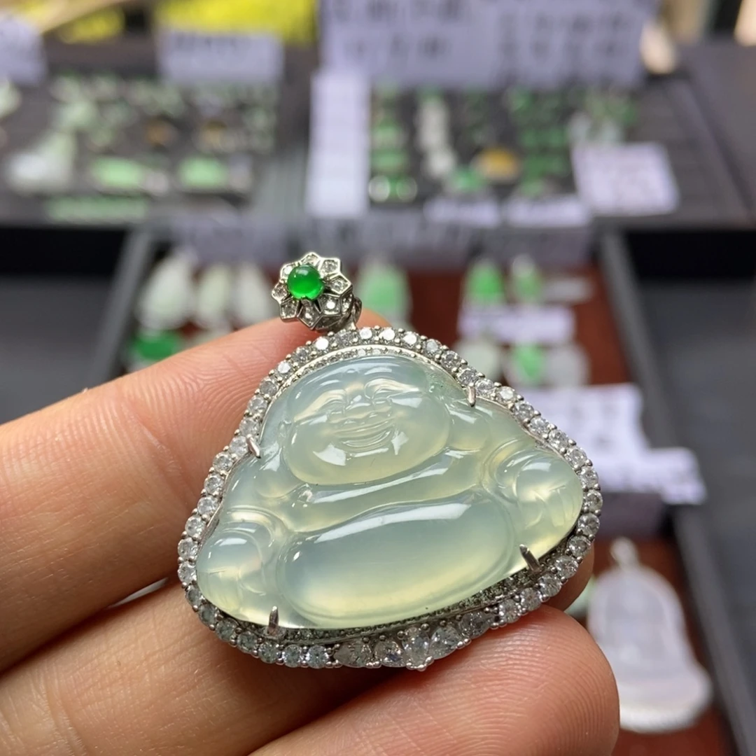 翡翠银S925镶嵌颈饰