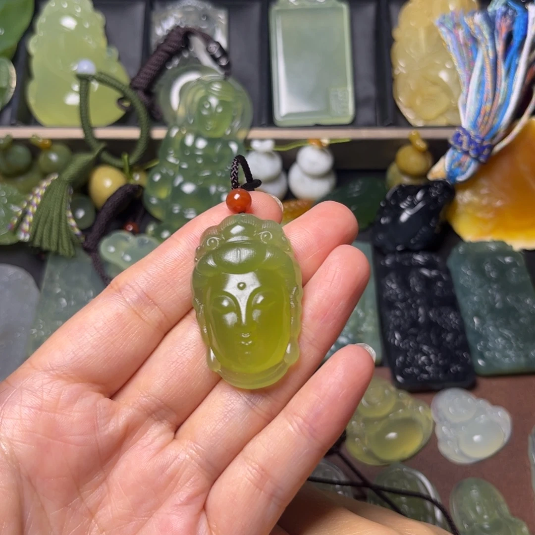 蛇纹石玉未镶嵌吊坠(不含链)