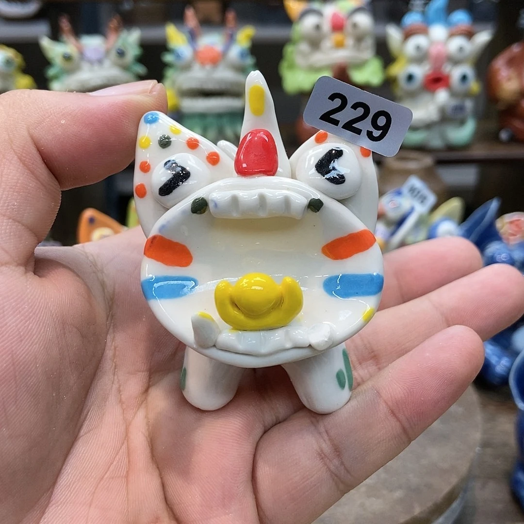 摆件直播间手工抽象陶瓷摆件229