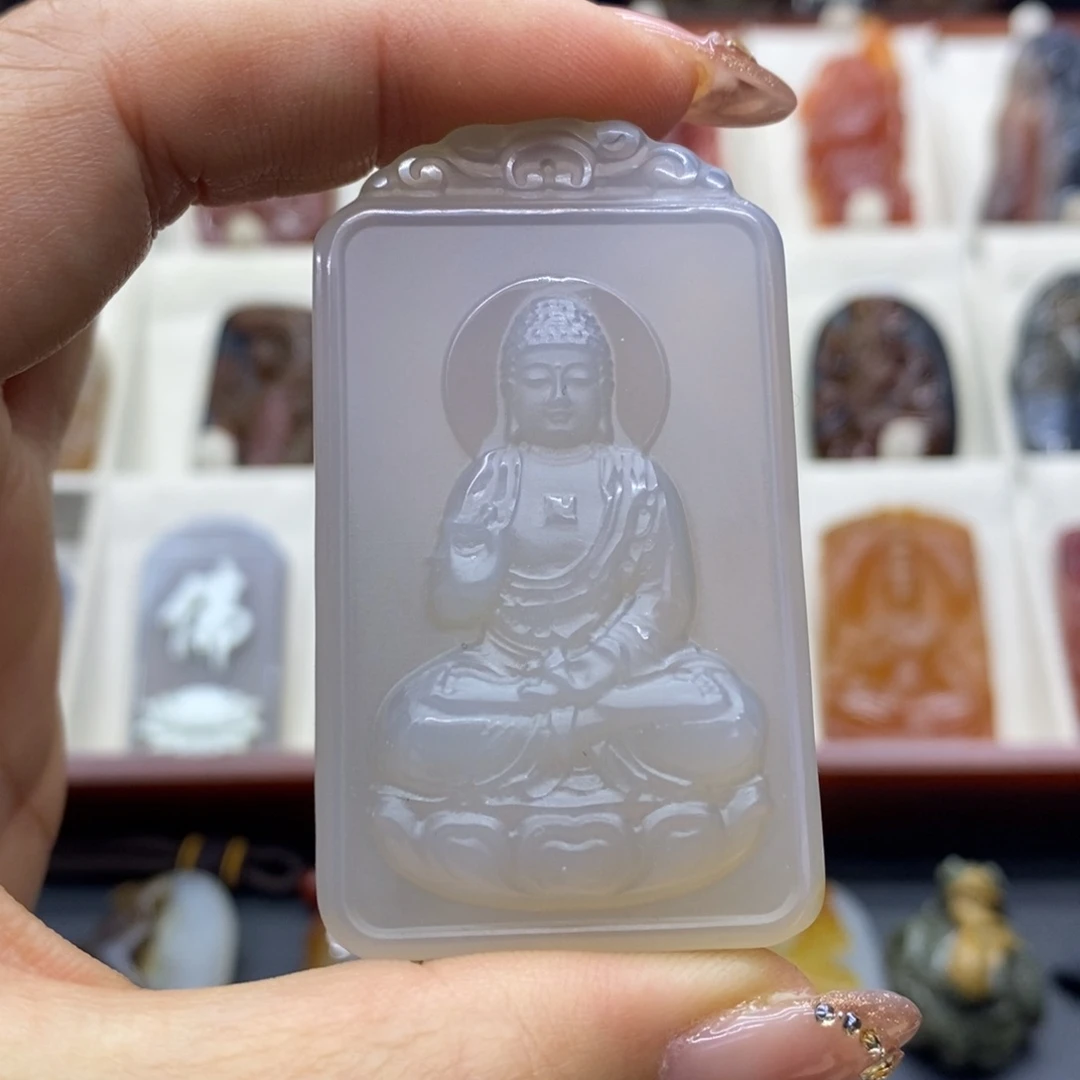 未镶嵌吊坠(赠链)玛瑙/玉髓旺****牙吊坠