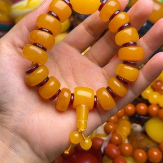 手链琥珀未镶嵌蜜蜡